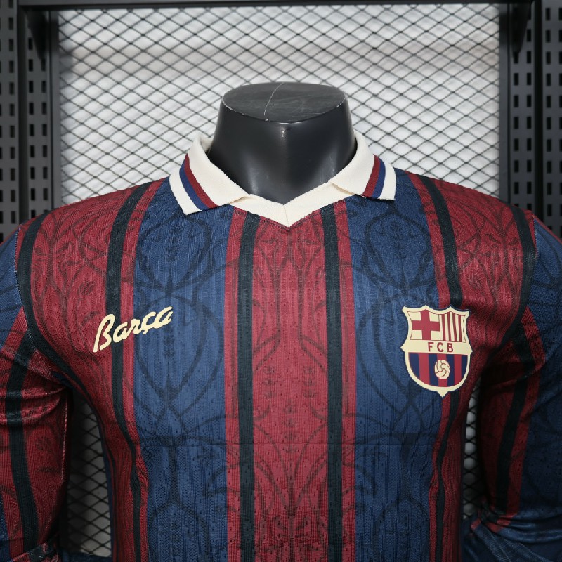2025/26 Player Long Sleeve Barcelona home X 05 - Image 6